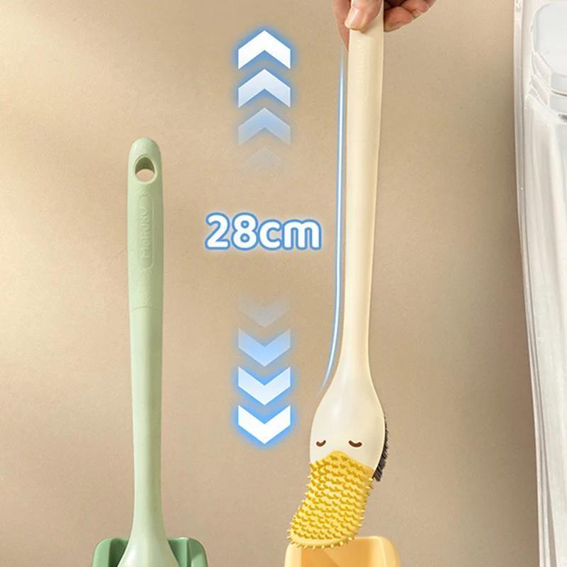 Product Introduction of Toilet Brush Household Cleaning Bathroom Accessories Long Handle Wall Mounted Cartoon Duck Creative Space Saving Toilet Brush 13