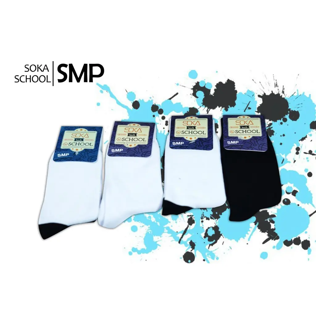 Soka Kaos Kaki Anak Sekolah Bahan Katun PE Fashion
