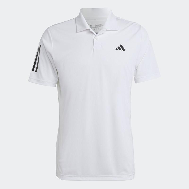 adidas Quần vợt Áo Polo Tennis 3 Sọc Club Nam trắng HS3268