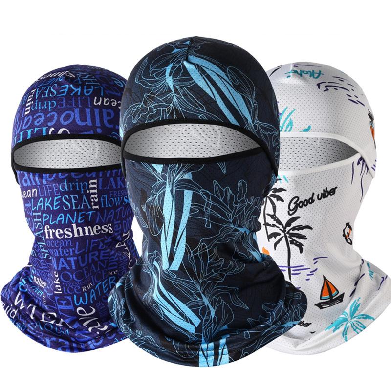 Mũ Balaclava Thể Thao Mùa Hè, Ngầu (BREEZES), Làm Bằng Lụa Lạnh, Mũ Đi Xe Đạp Toàn Mặt, Chống Tia UV, Che Mặt, Mũ Đội Đầu, Thích Hợp Cho Thể Thao, Khăn Trùm Đầu Chống Nắng, Mũ Đội Đầu