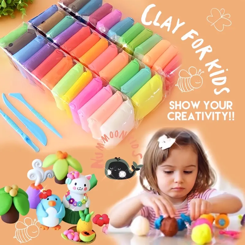 NUMMOONKIDS - Magic Clay Mainan Anak Isi 12 / Clay Polymer Mainan Anak (12 pcs) Edukasi SLIME Clay Dough Colour PlayPolymer Clay-mainan Edukatif Untuk Anak-anak,plastisin Lembut & Ultra Ringan Tidak Beracun Spongebob Squarepants Learning
