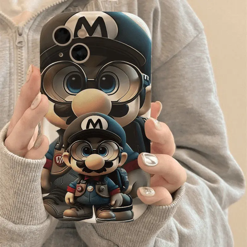 Ốp Lưng iPhone, Ghosting Mario, Tương Thích Với Apple 15, Tương Thích Với 13 / 14 Pro Max / 12, Chống Sốc, Bao Phủ Toàn Bộ, 11 / XR