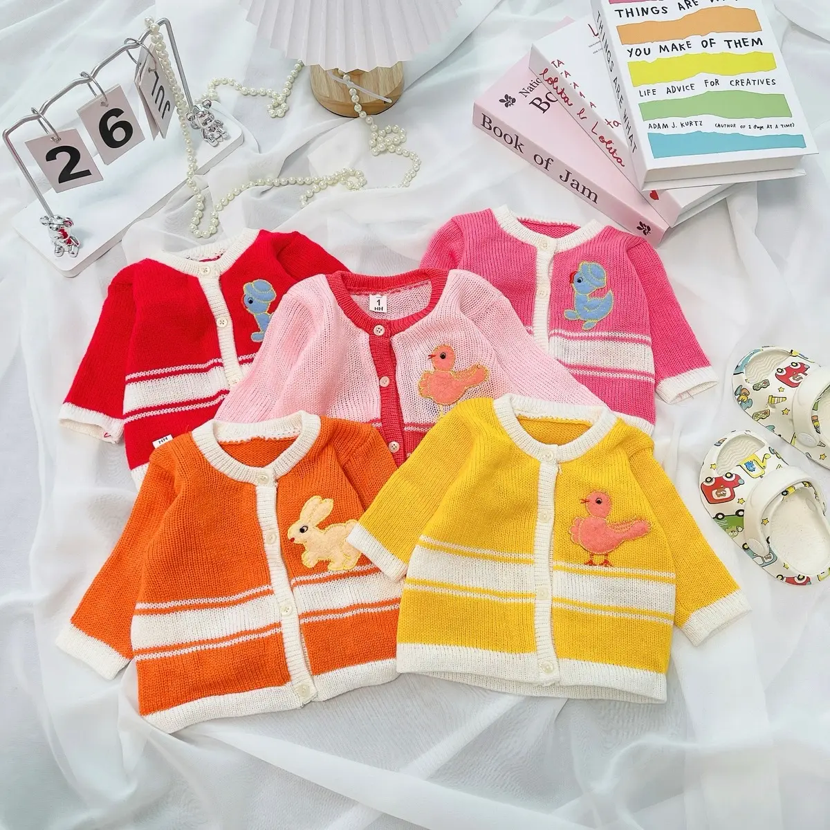 COMBO 2 ÁO LEN SƠ SINH VÀ 2 QUẦN LEN (KÈM QUÀ) (4kg - 8kg)