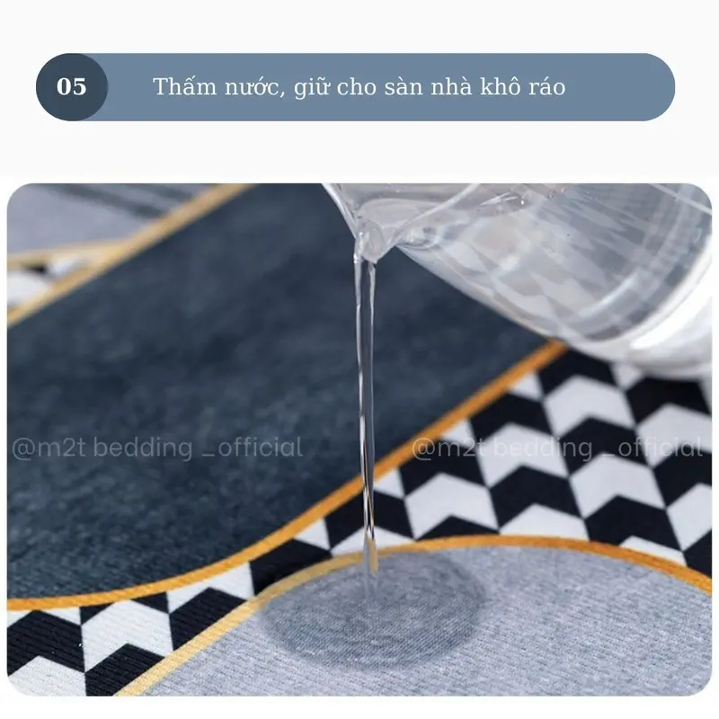 Thảm trải sàn Bali M2T BEDDING thảm trang trí tết vintage size lớn chất liệu nỉ lỳ sang trọng 8