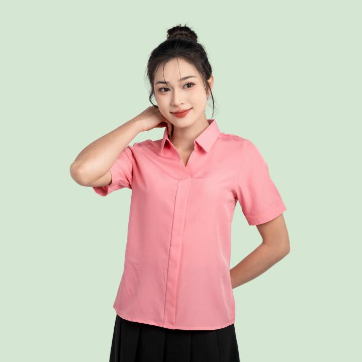 Áo Sơ Mi Nữ Côc Tay Không Cúc Chất Đẹp VPKT1 8
