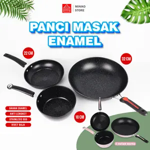 Panci Wajan Teflon Set Isi 3 Pcs Panci Wajan Penggorengan Anti Lengket Kitchenware
