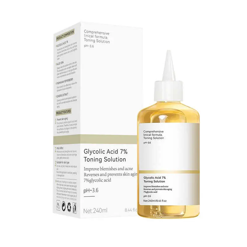 7% glycolic acid toner exfoliating agent Skincare Skin Repair dark  spot toner  pads Fine Lines & Wrinkles Treatment Organic Comfort