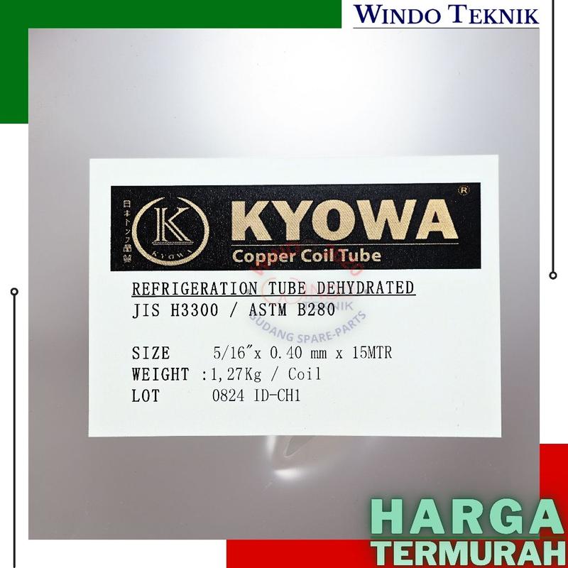 PIPA TEMBAGA SINGLE 5/16" INCI ( 7.5MM ) TEBAL | PIPA CAPILER 5 / 16 INCH UNTUK KULKAS / FREEZER COOPER TUBE SIZE 5/16" | PIPA SINGLE CAPILLER COOPER ASTM UKURAN 5/16" INCHI PER 1 METER 3