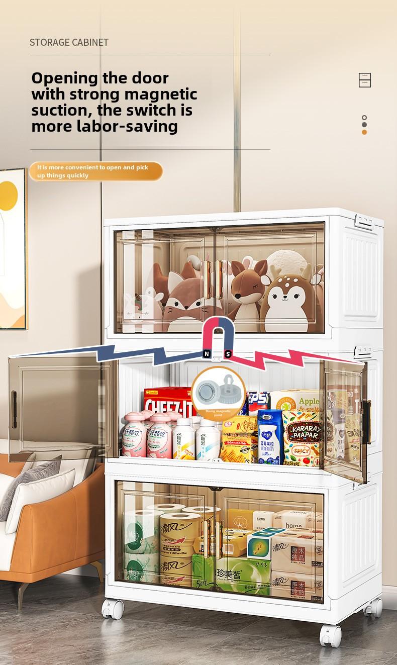 Product Introduction of 50-80 Wide Folding Storage Cabinet Plastic Bedroom Storage Box Organiser 6