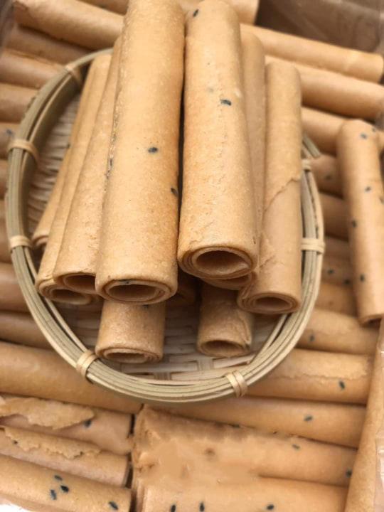 Bánh Ống Mè loại 1- Bánh quế cốt dừa siêu ngon - 100g dùng thử - TikTok ...