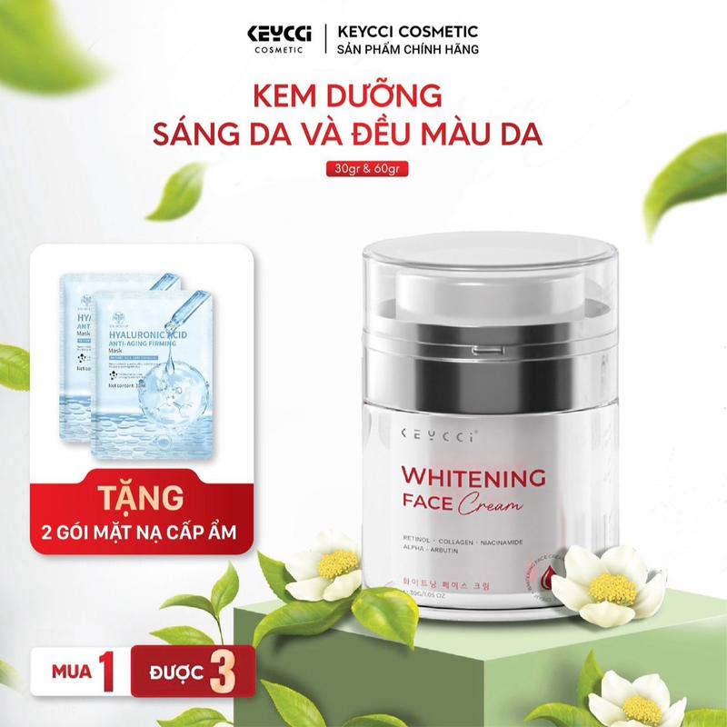 Kem Face Sáng Da 30g [ Tặng 2 Mặt Nạ Cấp Ẩm ] và Kem Face Sáng Da 60g [ Tặng 1 Mặt Nạ + 1 Serum ]