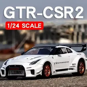 Diecast 1:24 Nissan GTR R35 Liberty Walk CSR2 LBWK Miniatur Super Car Model Pajangan Mobil Sport