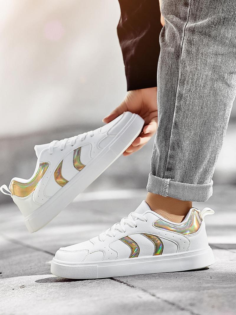 Product Introduction of Men's Fashionable Breathable Low Top Sneakers, Casual Comfortable Sports Shoes for Daily Wear, Male All-match Round Toe Shoes for Daily Wear 6