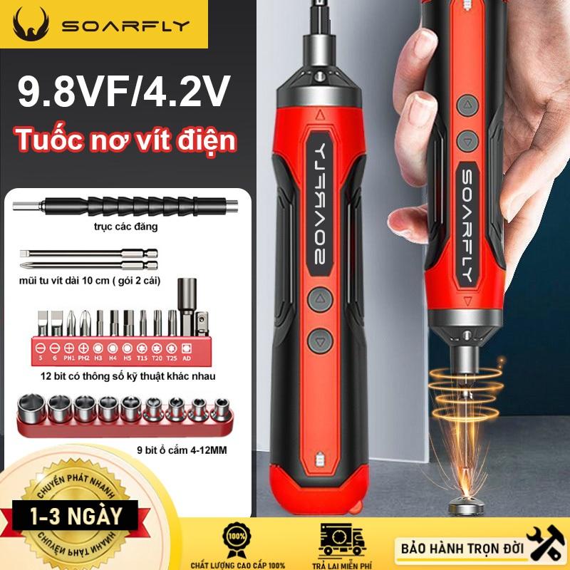 SOARFLY Bộ 26 món Máy Khoan Điện Không Dây Tuốc Nơ Vít Điện Không Dây 3600MAH Điện Cầm Tay, Xoay 90 ° máy khoan điện mini