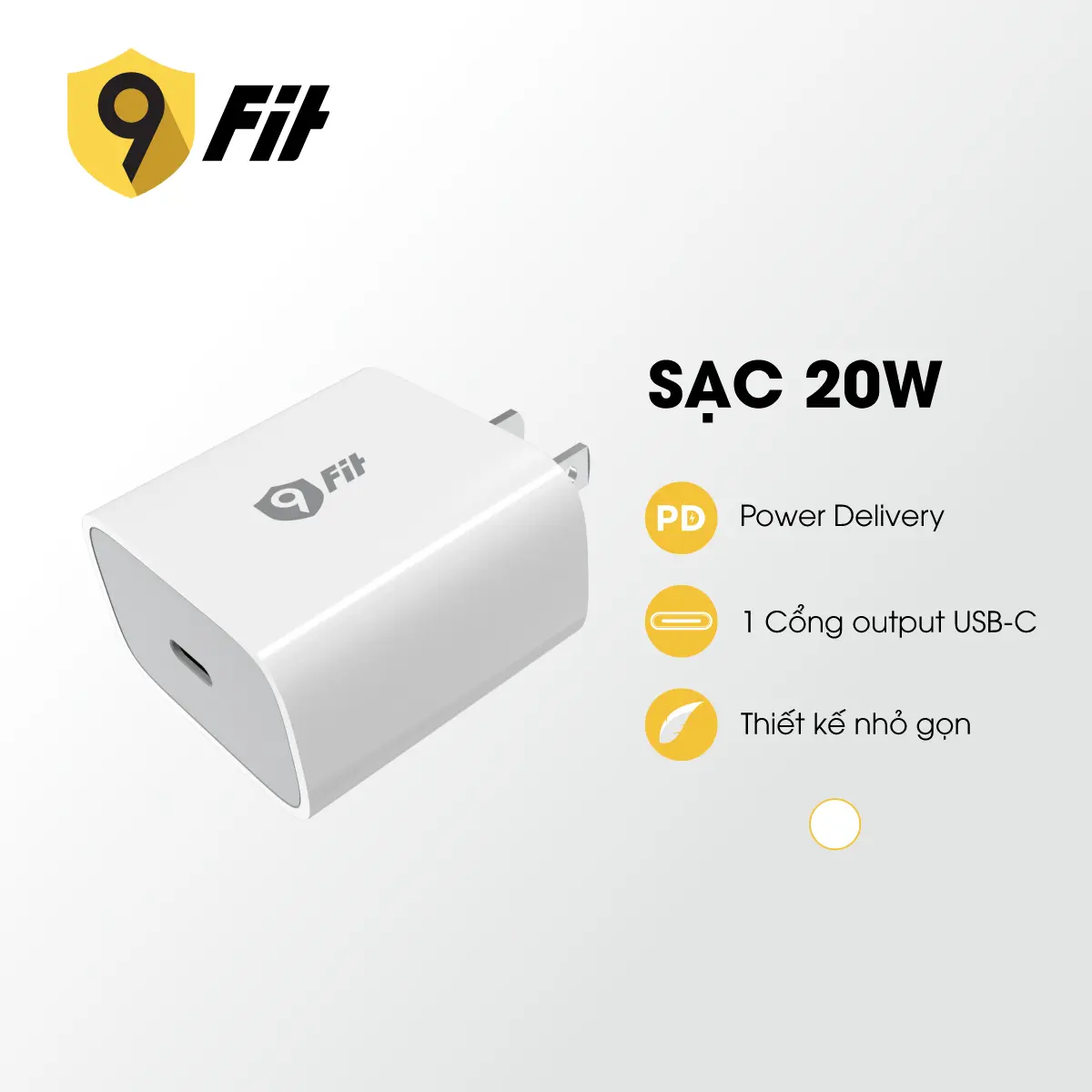 Củ sạc nhanh 9FIT - 20W/35W - Hàng chính hãng