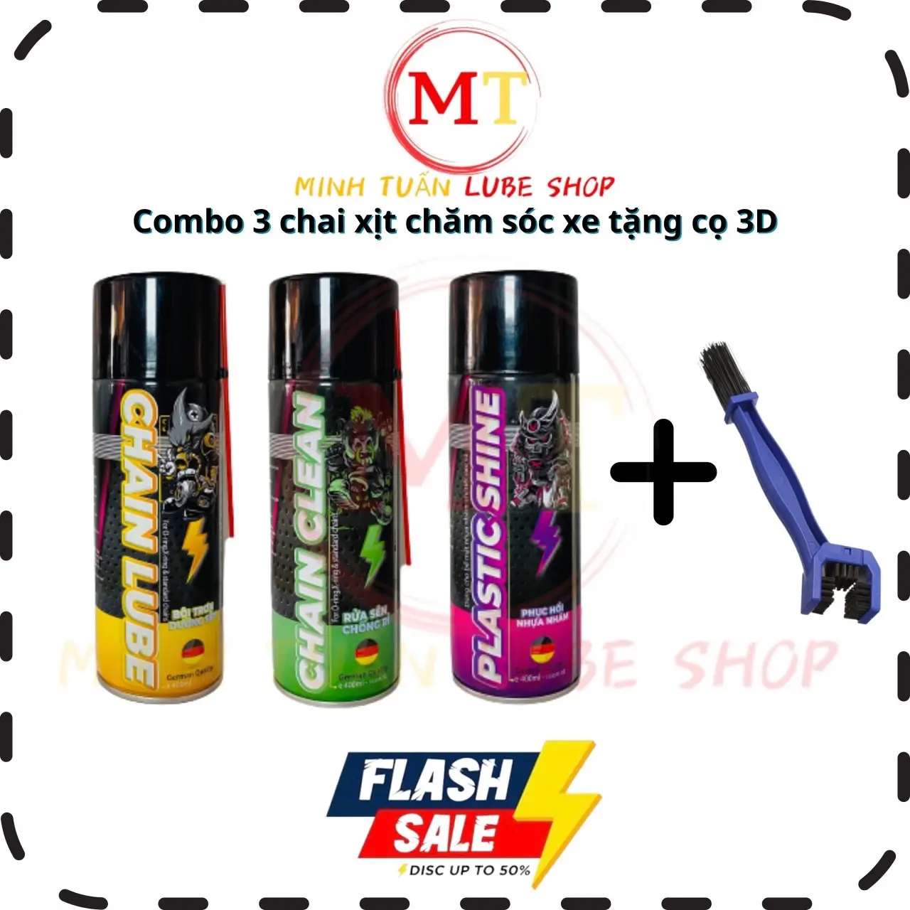 BỘ 3 CHĂM SÓC XE Sprayking TẶNG CỌ 3D
