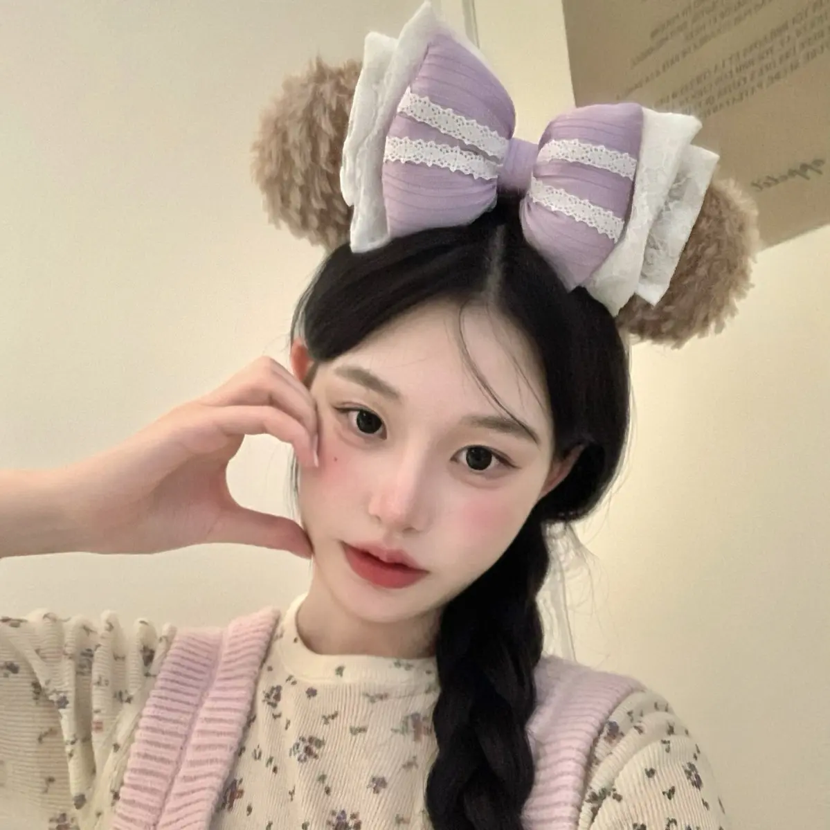 Dây Buộc Tóc, Hàng Mới Về, Thanh Lịch, Đa Năng, Thích Hợp Cho Mọi Dịp, Thiết Kế Nơ Hoạt Hình, Dành Cho Nữ, Kẹp Tóc Nhồi Bông Để Gội Đầu. Women