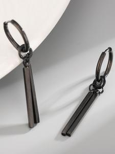 メンズパンクスタイルダングルピアス、トレンディカジュアル幾何学デザインドロップピアス、パーティー＆日常服飾用アクセサリー、誕生日プレゼントに最適なトレンディで上品なジュエリー