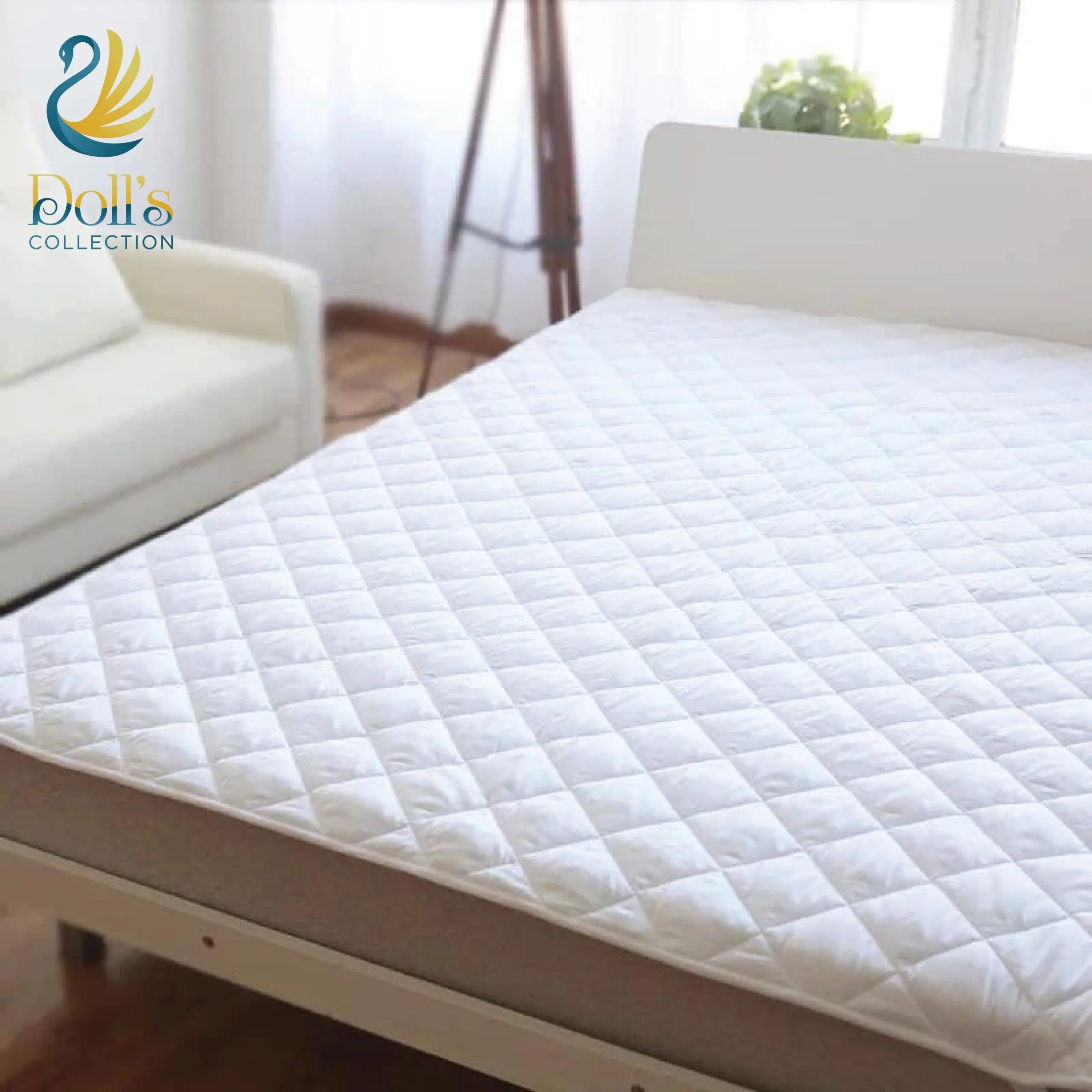 Tấm Bảo Vệ Nệm Vải Chống xù lông cao cấp Chần Bông tấm 4OZ - Doll's Bedding