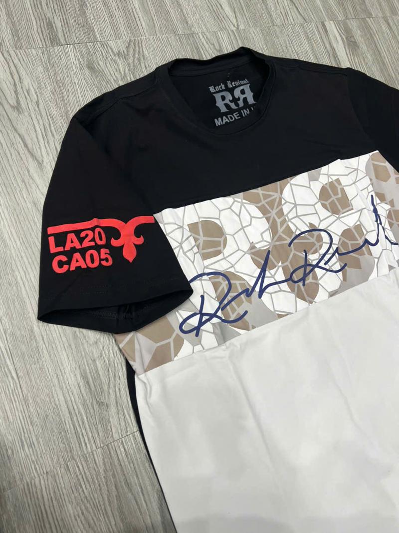 Product Introduction of Áo thun rock revival chữ xanh lớn logo nổi 6
