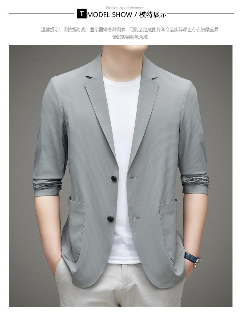 Product Introduction of [Duke] Spring Summer Ice Silk Sunscreen Casual Single Suit 2024 Men's Fashion New Business Suit for Middle-aged and Young Men 31