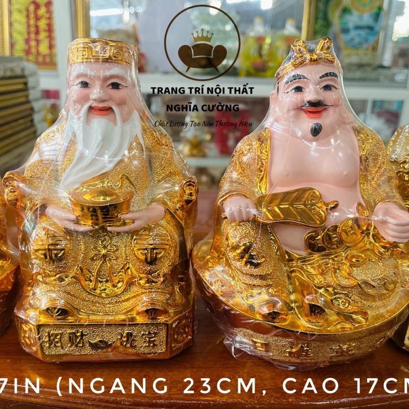 Cặp Thần Tài - Thổ Địa 3 kích cỡ kim sa vàng  FREESHIP 0