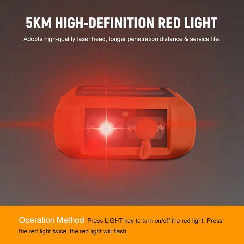 Máy đo công suất quang cầm tay, với đèn đỏ 5km, -70 ~ + 6dBm, Máy kiểm tra công suất quang mini, Máy kiểm tra cáp mạng, Máy đo công suất ánh sáng kỹ thuật số Cầm Tay với 7 bước sóng quang tùy chọn 6