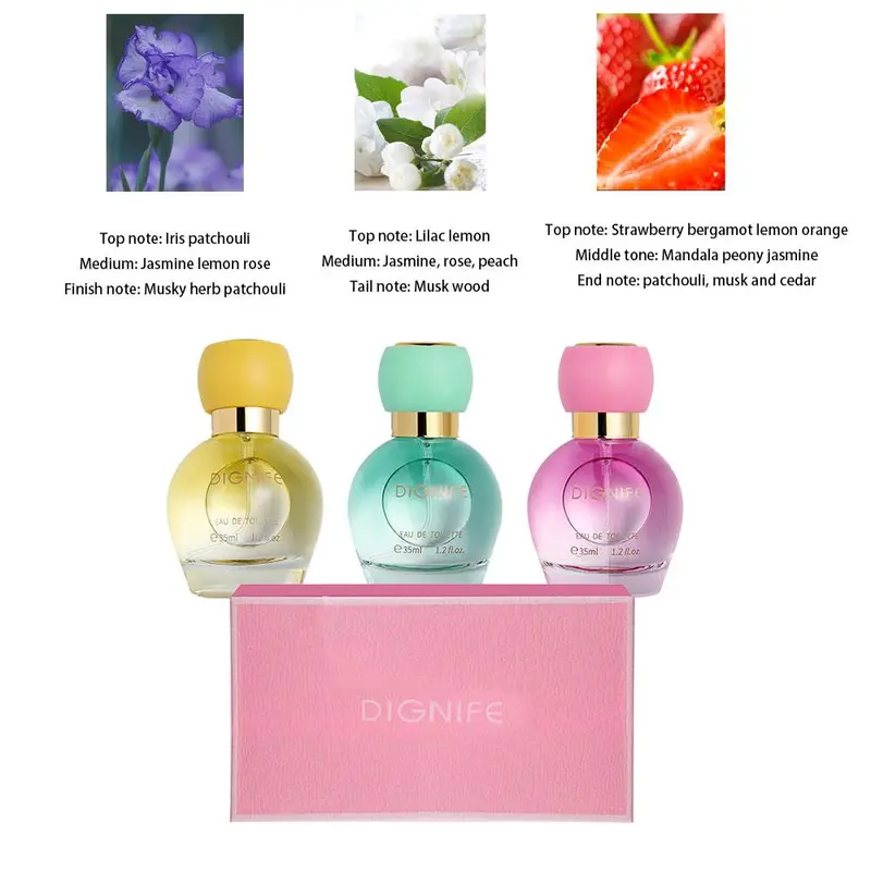 35ml Women's Perfume Set, 3 Counts/box Long Lasting Fragrance for Women, Elegant Fragrance for Daily Wear, Fashion Perfume for Party, Daily Clothing Decor 4