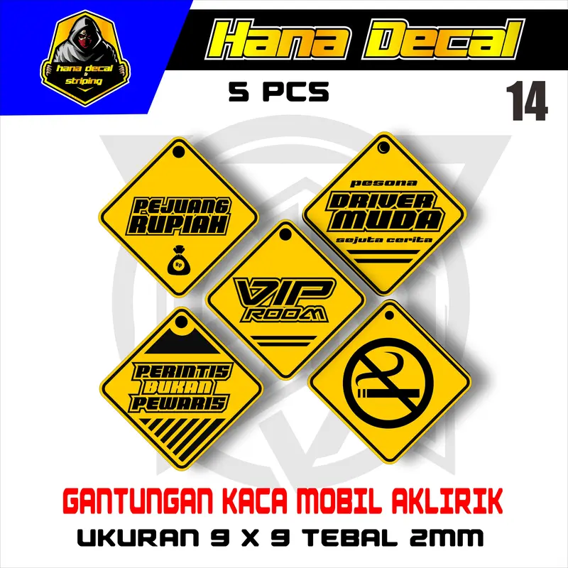 GANTUNGAN VARIASI KACA MOBIL AKRILIK GANTUNGAN KACA MOBIL TRUK BEBAS CUSTOM 1
