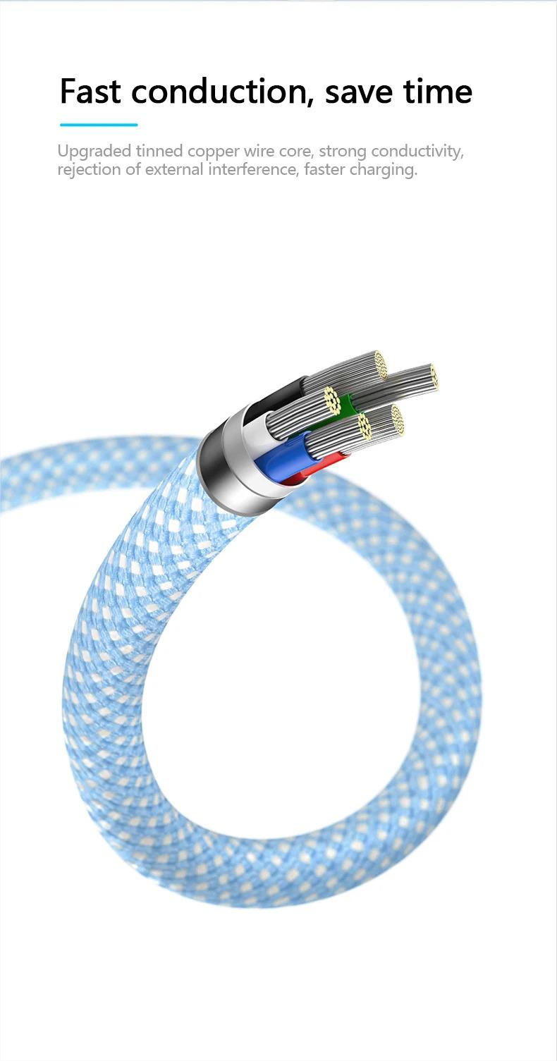 Product Introduction of Cáp USB PD 20W, 4 màu có sẵn, Tương thích với iPhone 14, 13, 12, Pro Max, 11 và iPad mini, Sạc nhanh Type C, Cáp dữ liệu USB C, Có sẵn trong 1m và 2m chiều dài 11