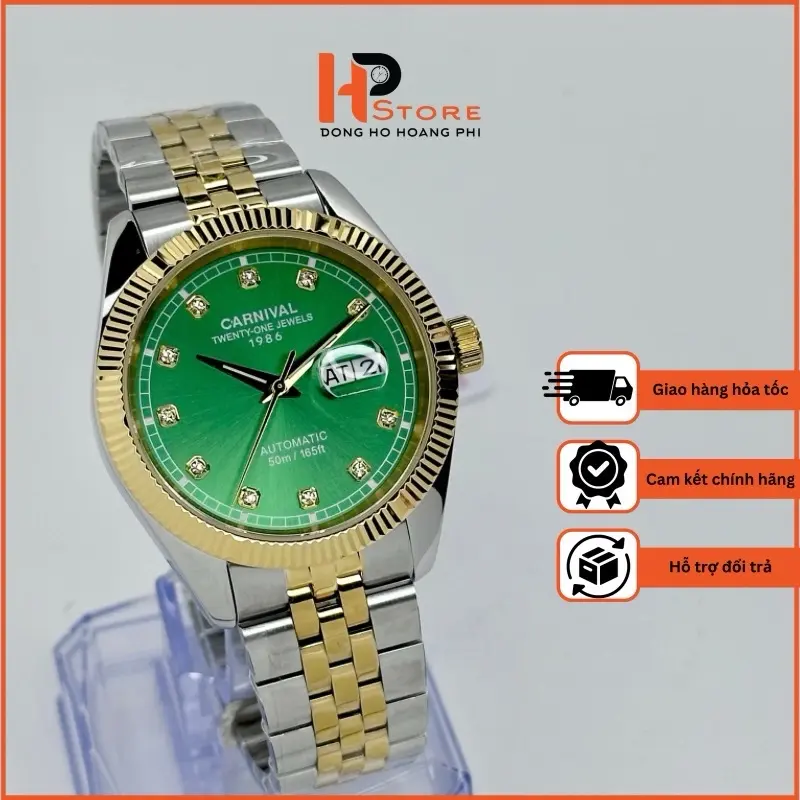 Đồng hồ đeo tay Nam Carnival 8131G Máy Cơ - Kính Saphiare - 40mm [Hàng Chính Hãng] Watch Caro 4