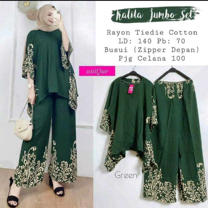 setelan waka rayon premium/set waka jumbo 2