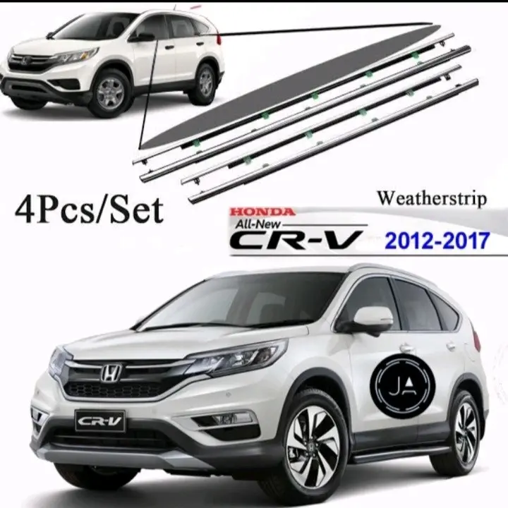 Pelipit Karet Kaca Luar Crome CRV RM 2013-2017 Honda CR-V 1 Set (4 Buah) - Weatherstrip Mobil Tahan Air Car