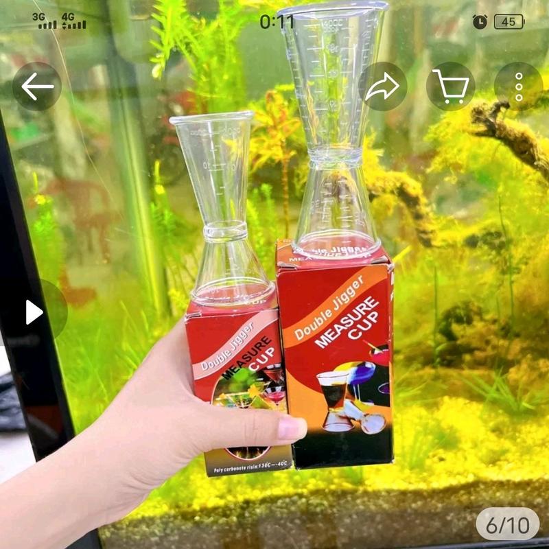  Ly đong định lượng Nhựa 2 đầu Ly pha chế cocktail 