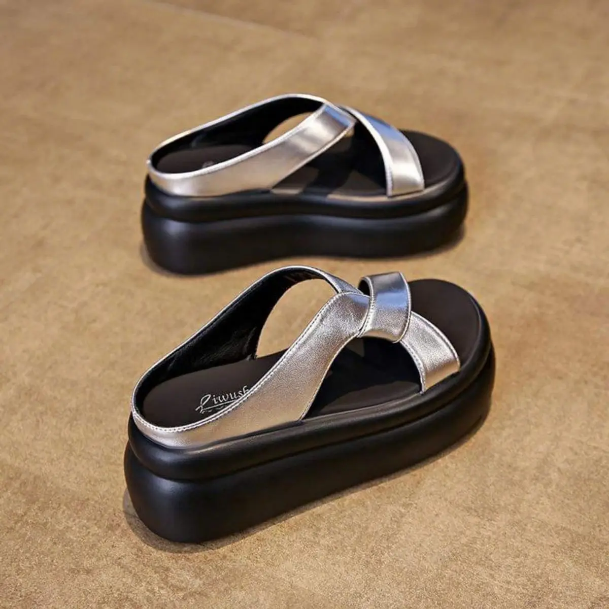 DÉP QUAI XOẮN NÂNG ĐẾ 5CM  DÒNG HÀNG CAO CẤP Nữ DéP Shoes