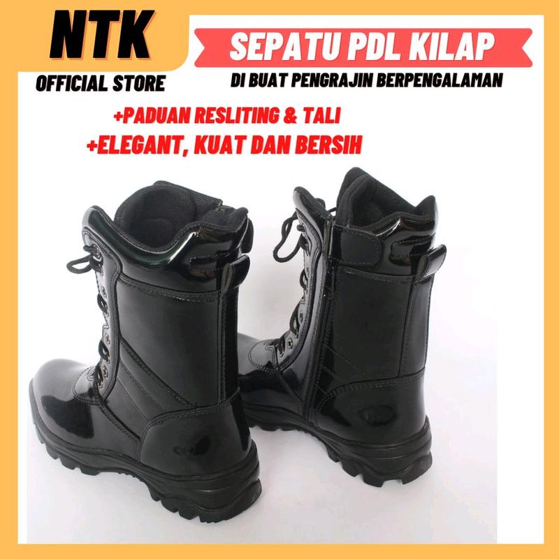 Sepatu Pdl Hitam Mengkilap Dinas Satpam Security Banser- LB02 3