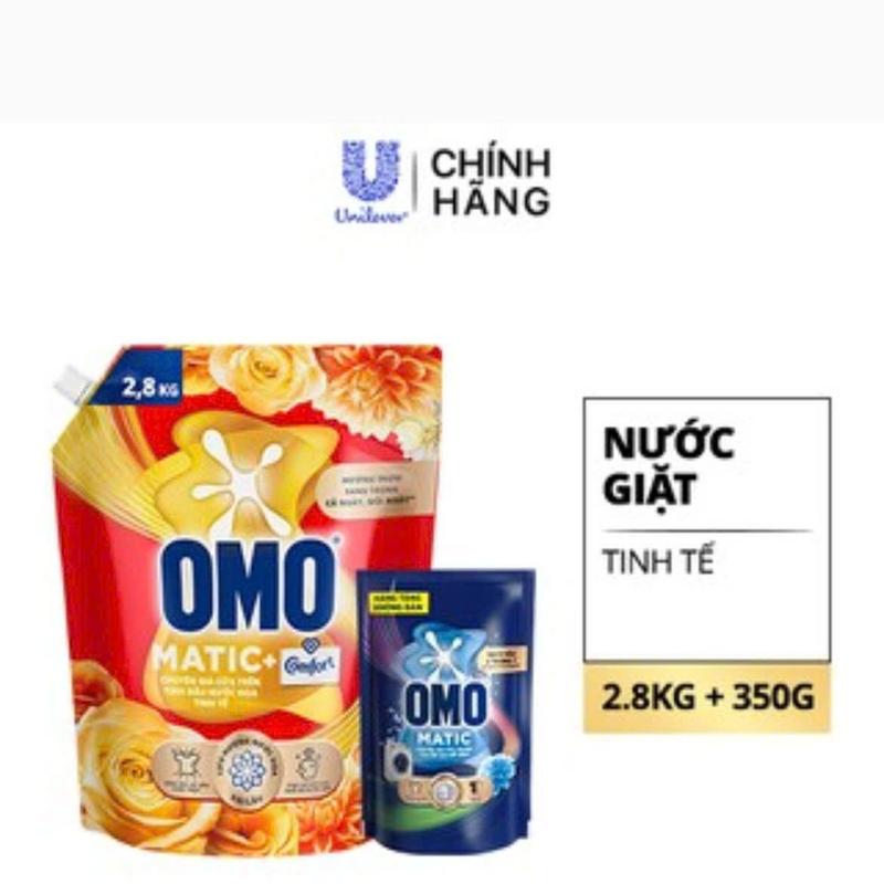 Nước Giặt OMO Matic hương Comfort cho máy giặt cửa trên túi 2kg8- có hàng kèm Làm Sạch Kem nước  giặt nước gi