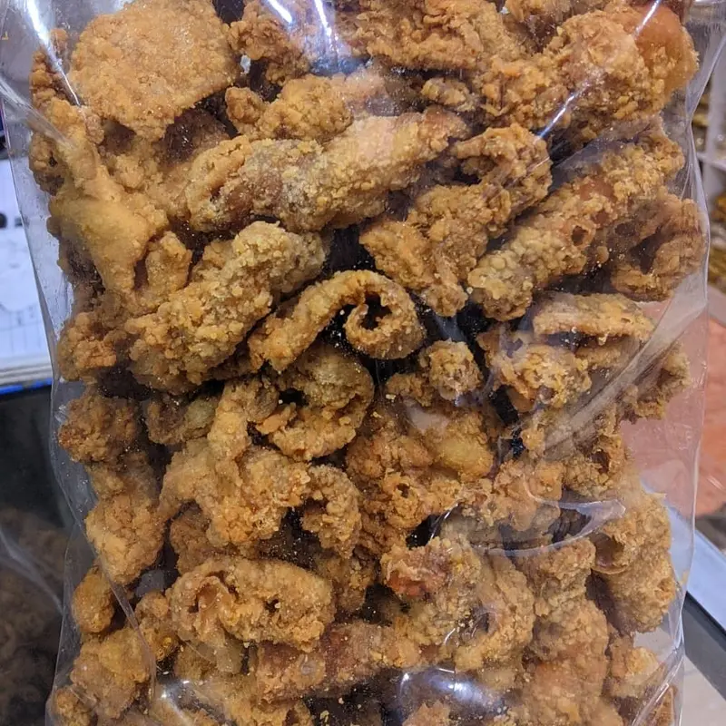 1KG Kulit Ayam Krispy BAM SNACK Rasa Original dan Pedas Daun jeruk Crispy cemilan Snacks Food Keripik 1