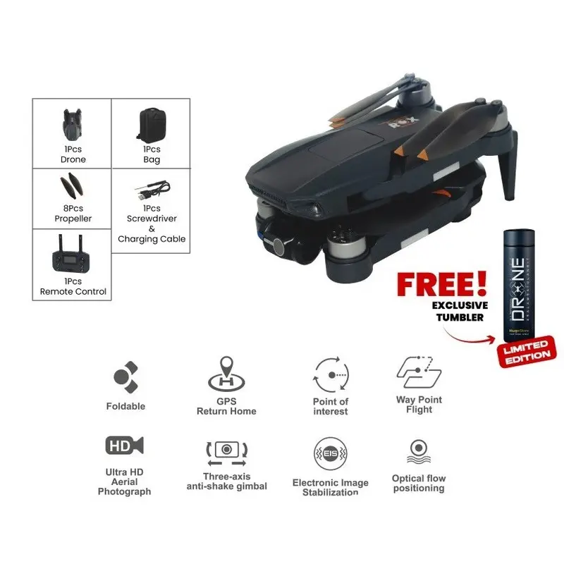 Drone ROX X9 GPS 3-Axis Gimbal 1.5KM Camera 4K 25 Min RC Quadcopter 2