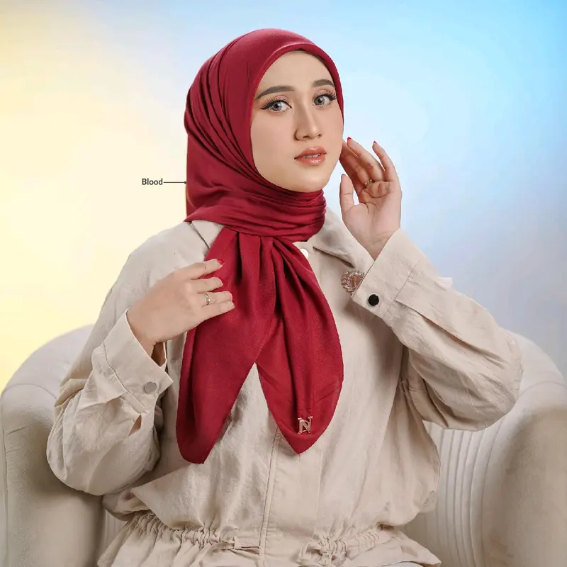 JILBAB KERUDUNG SEGIEMPAT POLOS VOAL PREMIUM NADHEERA LUXURY N 010 TERLARIS MURAH 0