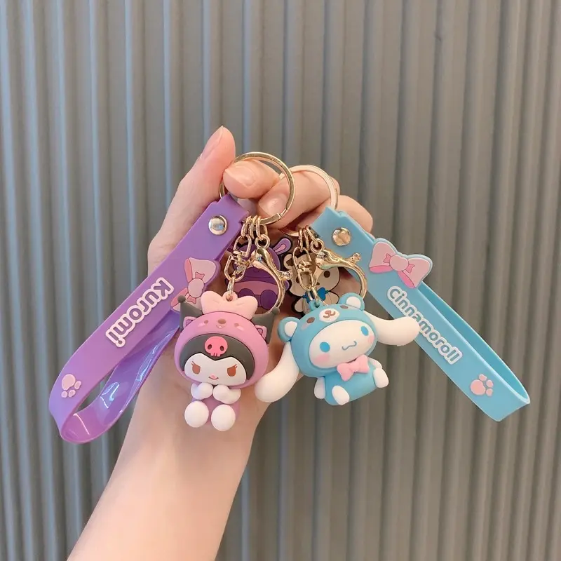Gantungan Kunci Desain Kartun Anime Sanrio Hello Kitty Melody Cinnamoroll Pompurin Untuk Tas Sekolah