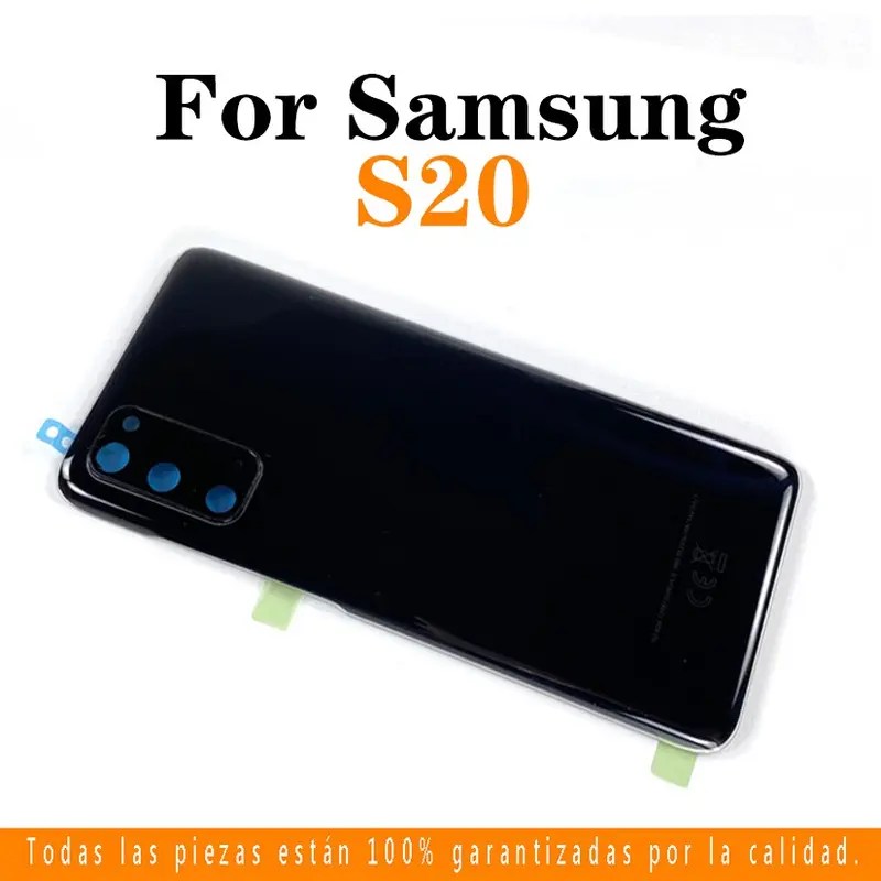 Vỏ nắp pin lưng, dành cho Samsung Galaxy S20 G980, S20 + Plus G985, S20 Ultra G988, có LOGO, kính pin, nắp lưng, vỏ cửa sau, bộ phận thay thế, với khung và dụng cụ ống kính 4