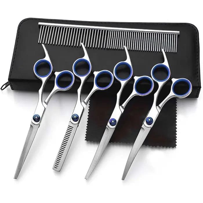 Set Gunting Grooming Perawatan Bulu Anjing 5 in 1