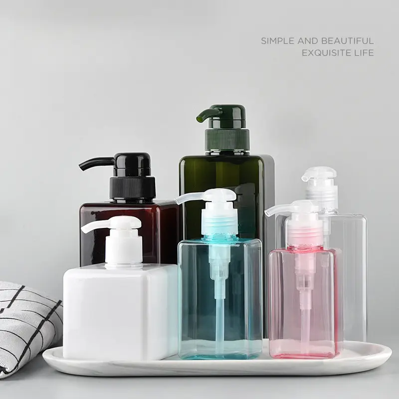 100ml 250ml Square Lotion Bottle Skincare Shower Gel Bottle Shampoo Lotion Bottle Travel Dispenser Bottle