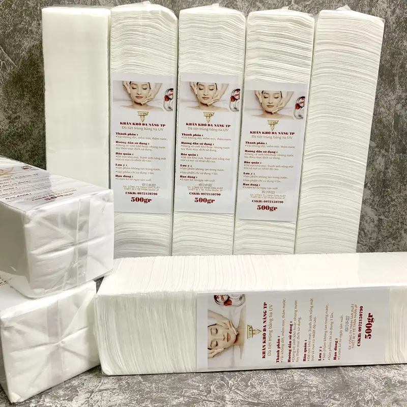 KHĂN GIẤY SPA lau mặt trong thẩm mỹ khoảng 250 tờ/ cây loại 1 - Khăn lau mặt 500gr/ cây siêu tiết kiệm 1