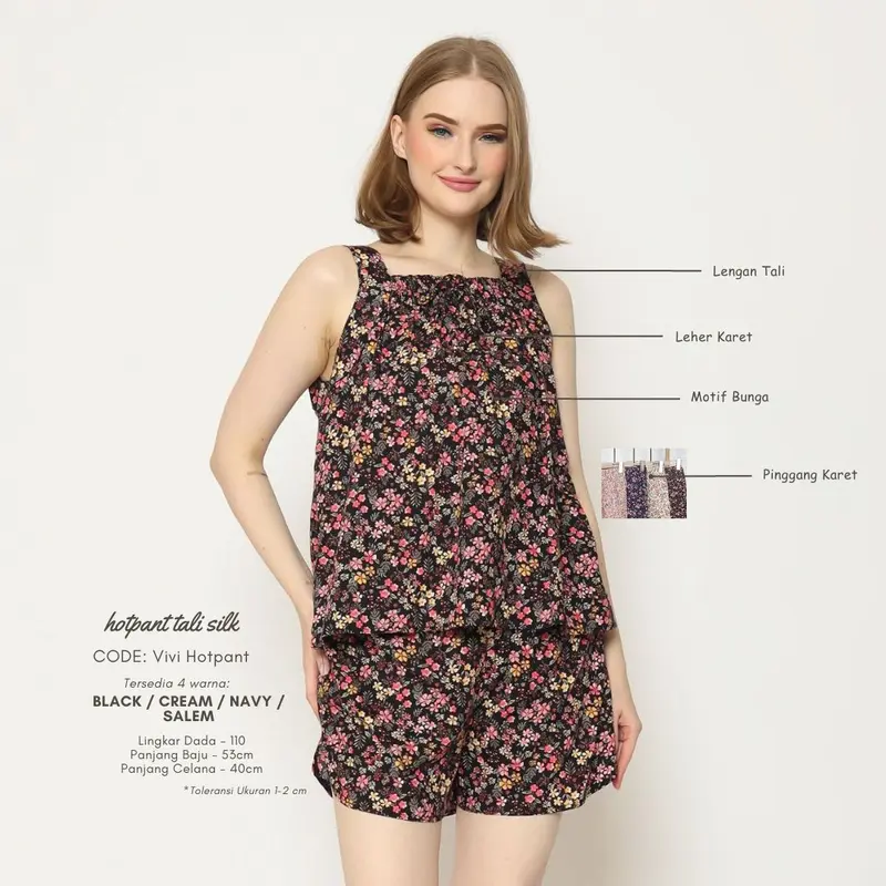 VIVI HOTPANT - AMRO SLEEPWEAR - HOTPANT TALI SILK - HOTPANT ONE SET 1
