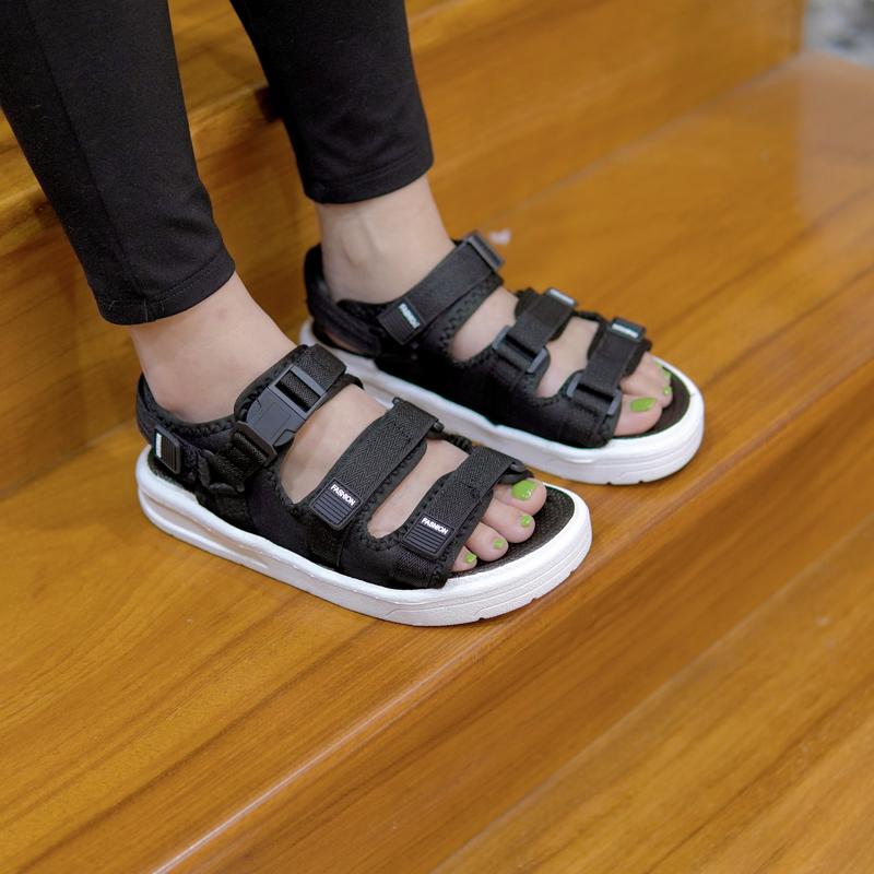 Dép Sandal Quai Hậu Nam Nữ Mẫu Mới New2023 Loại Xịn Cao Cấp Loại 1,Kiểu Dáng Thể Thao Siêu Cá Tính,Quai Dán Và Cài Chốt,Dép xăng đan Mũi tròn Đế Bằng DéP 1