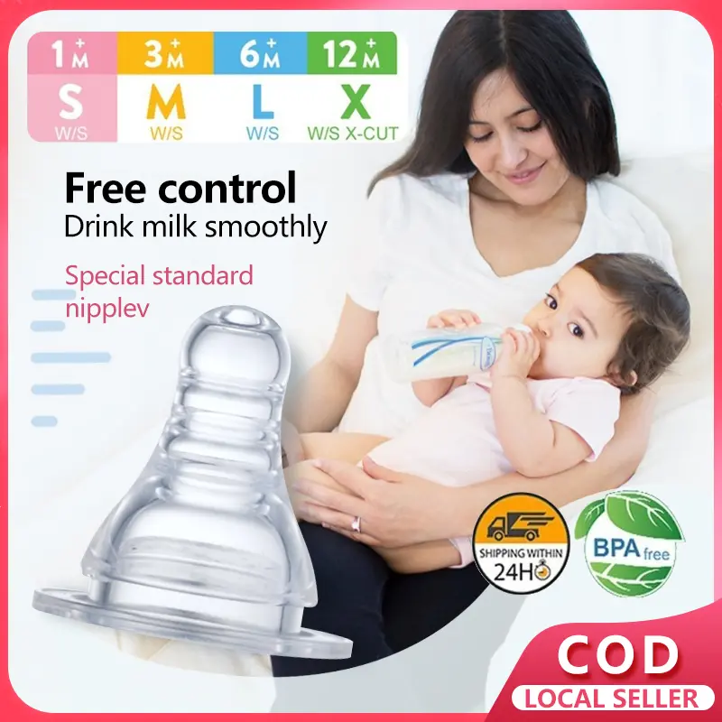 ANGEL MOMMY Standard Caliber Baby Bottle Nipple Food Grade Silicone Baby Feeding Nipple