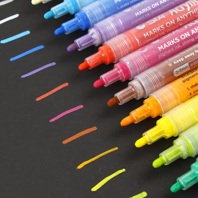 Bút sơn acrylic repaint custom giày kim loại gỗ nhựa đá thủy tinh painter STA1000B vẽ trên nhiều chất liệu Tú Vy Studio