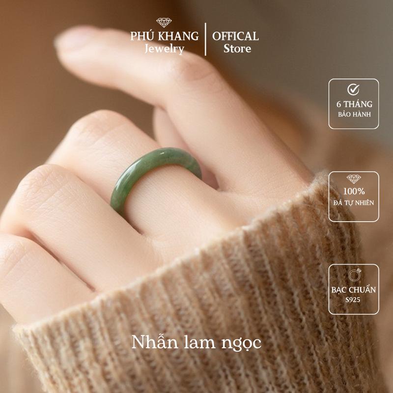 Nhẫn Lam Ngọc Loại A, Nhiều Size (LƯU Ý KHI ĐẶT NHẪN: Ni = đường kính lòng trong nhẫn tính bằng mm. Quý khách mua size tiệm vàng vui lòng chiếu theo bảng size dưới mô tả)